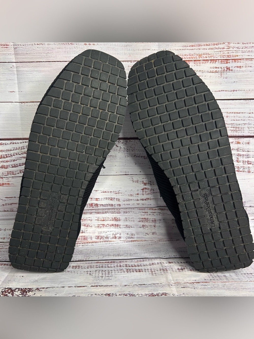 Black Knit Slip-On Women's Sneakers with Ribbon Laces — Lightweight Comfort - Picture 5 of 6